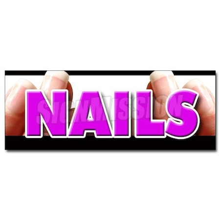 NAILS DECAL Sticker Nail Salon Manicure Spa Manicurist Pedicure Hair Parlor